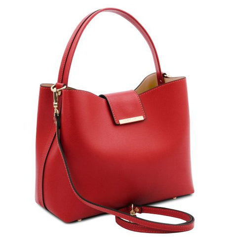 Clio - Leather secchiello bag